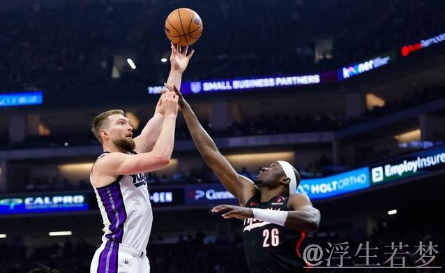 国王战胜开拓者,萨博尼斯砍下22分19板6助 国王战胜开拓者,萨博尼斯砍下22分19板6助